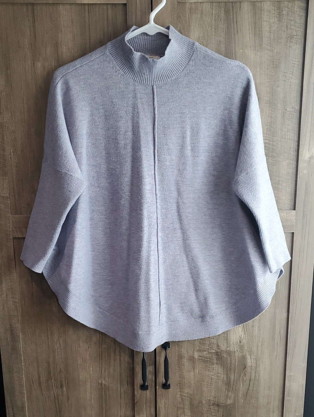 LOFT Light Purple Mock Neck Knit Poncho